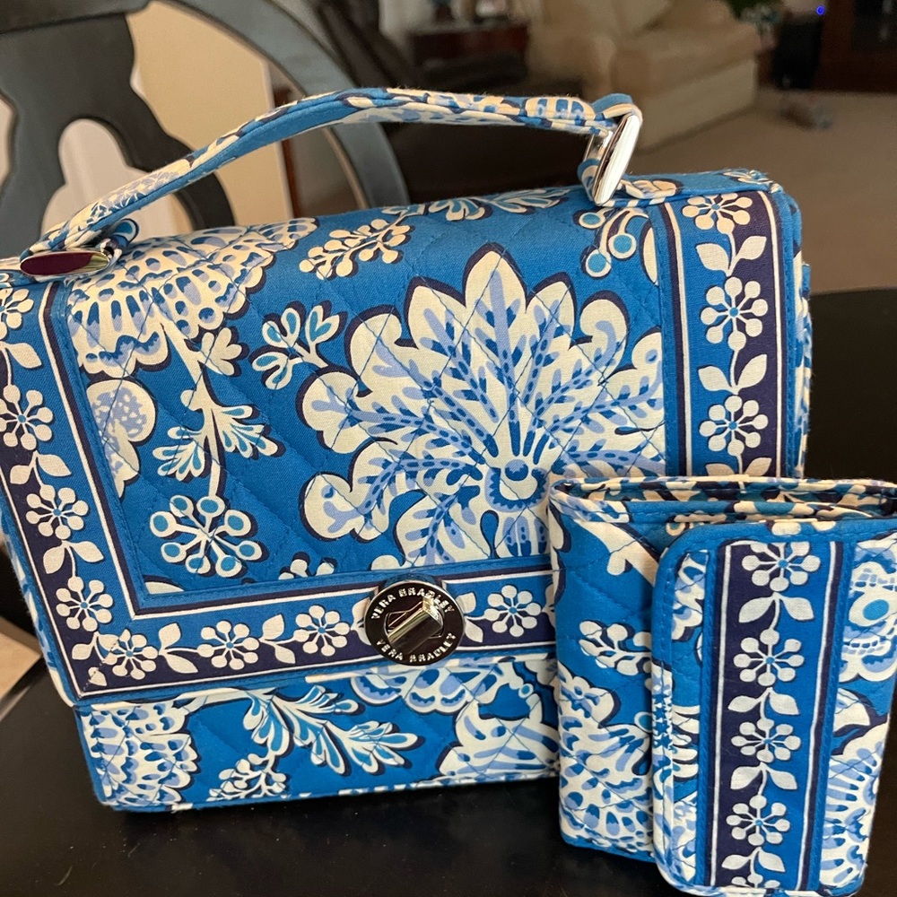 Vera Bradley Purse W/ Top Handle Crossbody Strap RETIRED